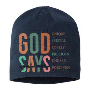 God Says You Are Inspiration Sunflower Faith Sustainable Beanie