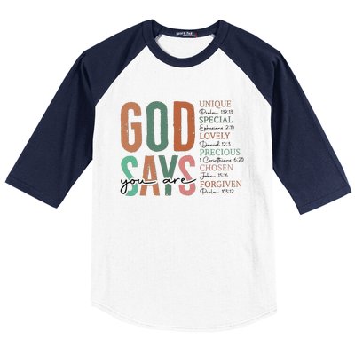 God Says You Are Inspiration Sunflower Faith Baseball Sleeve Shirt