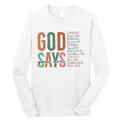 God Says You Are Inspiration Sunflower Faith Long Sleeve Shirt