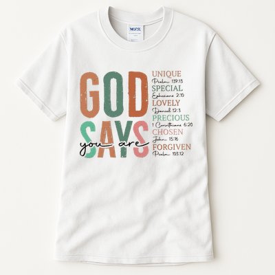 God Says You Are Inspiration Sunflower Faith Tall T-Shirt