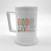 God Says You Are Inspiration Sunflower Faith Beer Stein