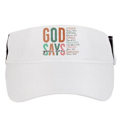 God Says You Are Inspiration Sunflower Faith Adult Drive Performance Visor