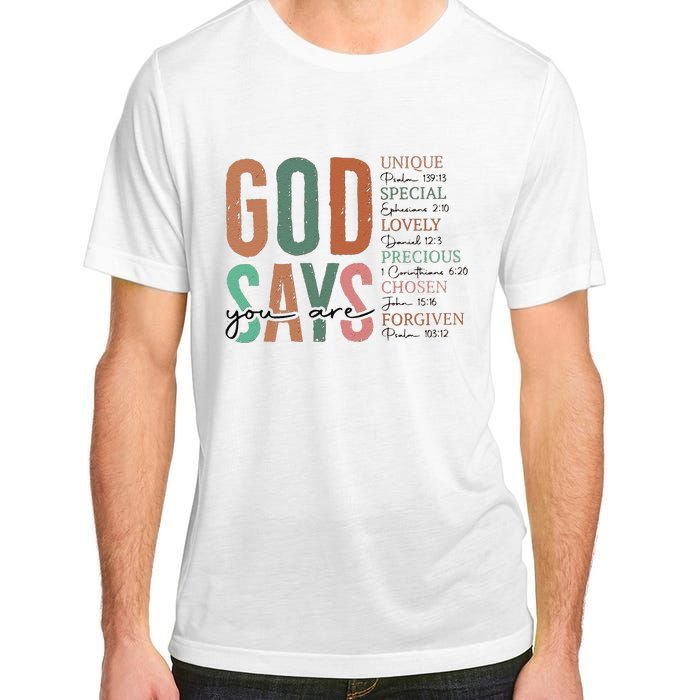 God Says You Are Inspiration Sunflower Faith Adult ChromaSoft Performance T-Shirt