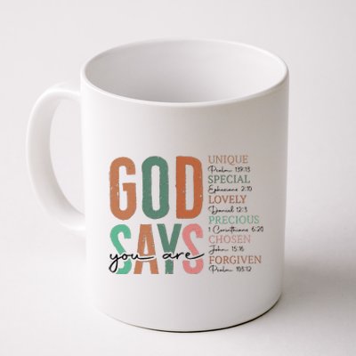 God Says You Are Inspiration Sunflower Faith Coffee Mug