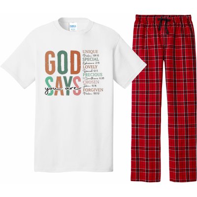 God Says You Are Inspiration Sunflower Faith Pajama Set