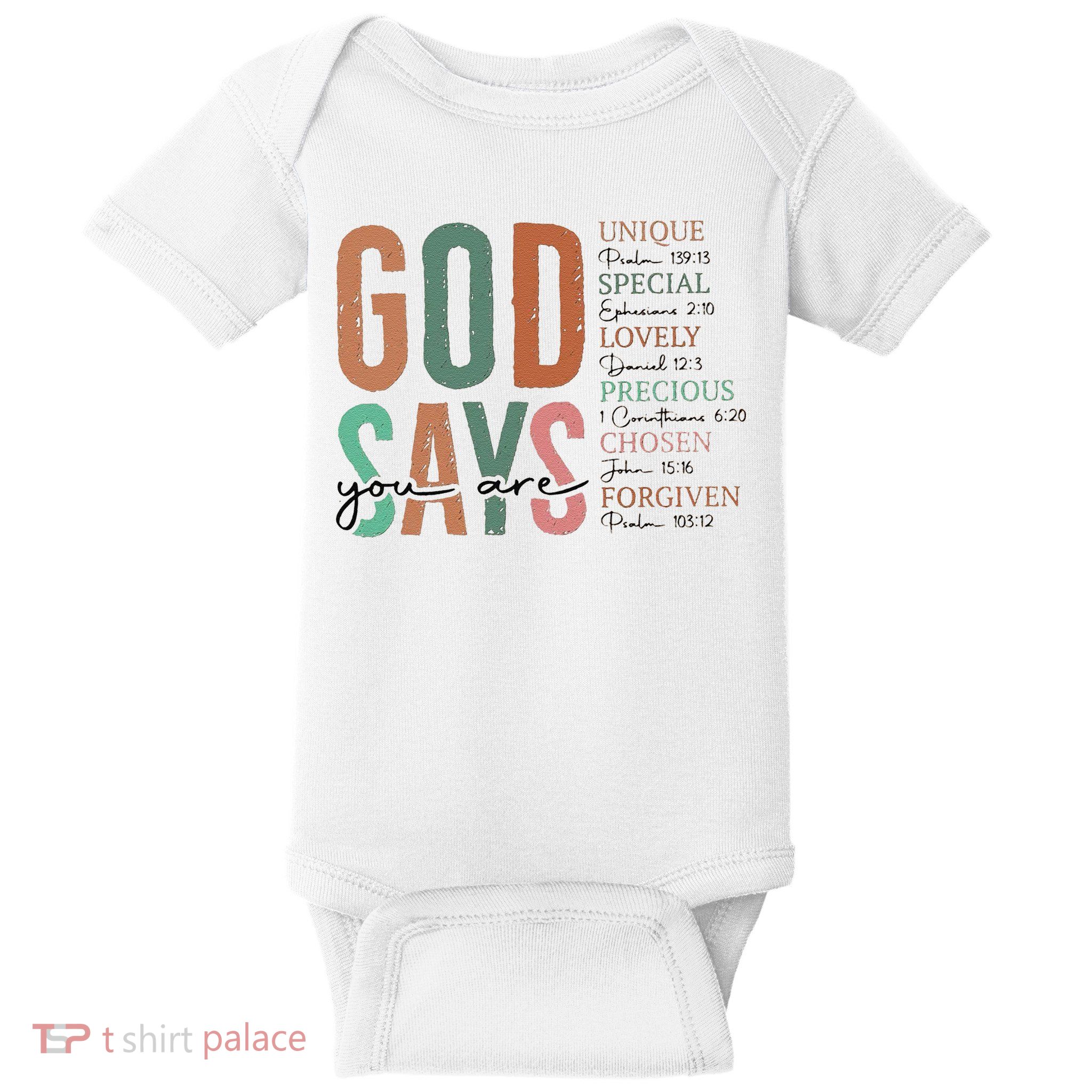 God Says You Are Inspiration Sunflower Faith Baby Bodysuit