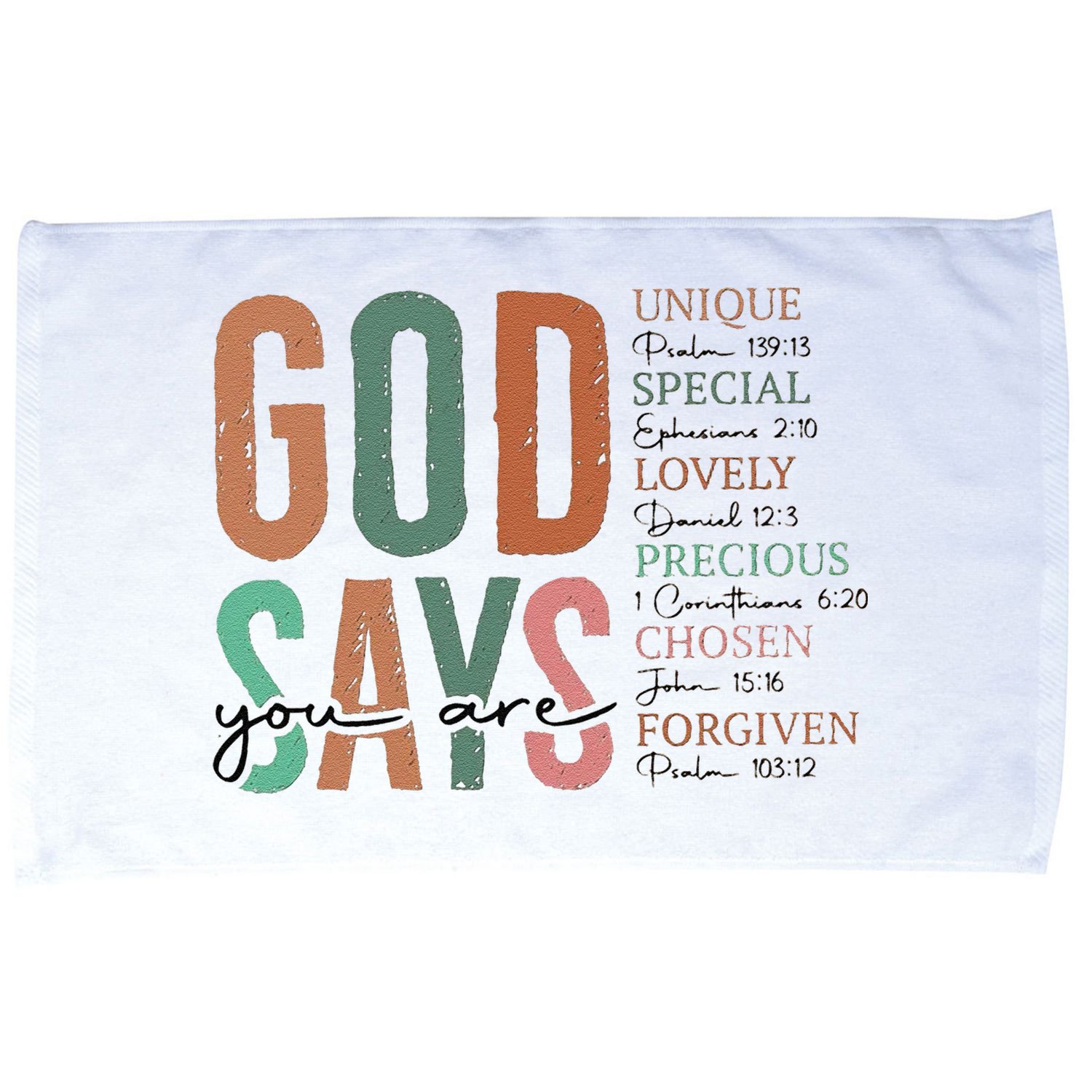 God Says You Are Inspiration Sunflower Faith Microfiber Hand Towel