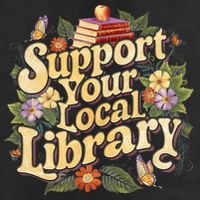 Groovy Support Your Local Library Book Reader Lover Bookworm 7 Panel Mesh Trucker Snapback Hat