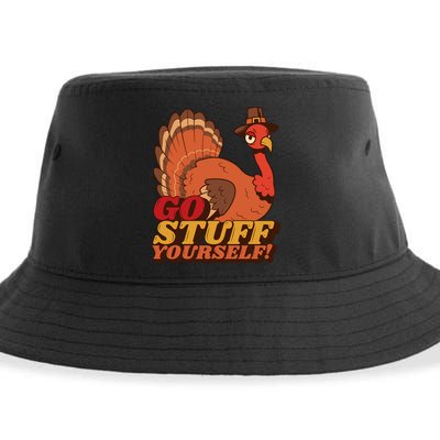 Go Stuff Yourself Funny Thanksgiving Sustainable Bucket Hat