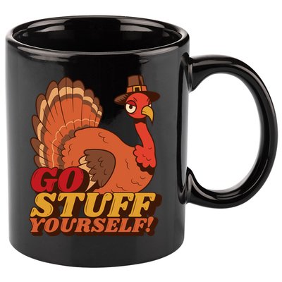 Go Stuff Yourself Funny Thanksgiving 11oz C Handle Ceramic Mug