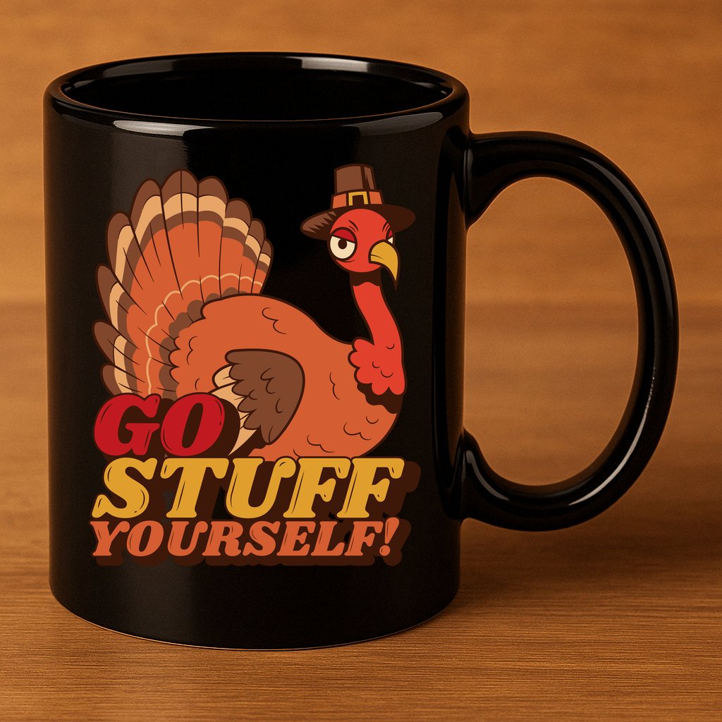 Go Stuff Yourself Funny Thanksgiving 11oz C Handle Ceramic Mug