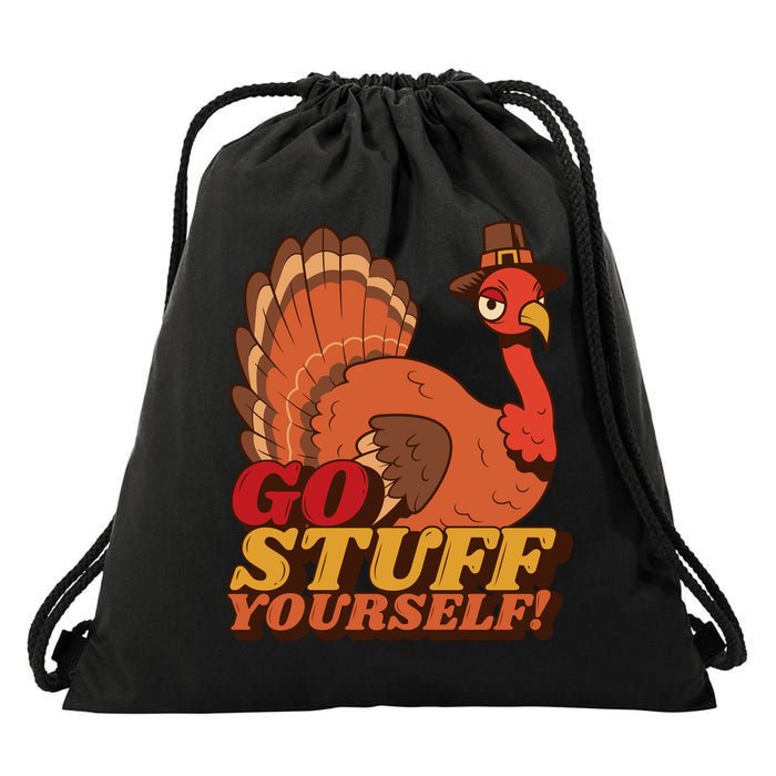 Go Stuff Yourself Funny Thanksgiving Drawstring Bag