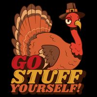 Go Stuff Yourself Funny Thanksgiving Drawstring Bag