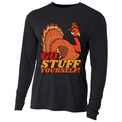 Go Stuff Yourself Funny Thanksgiving Cooling Performance Long Sleeve Crew