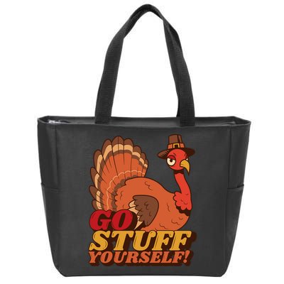 Go Stuff Yourself Funny Thanksgiving Zip Tote Bag