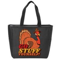 Go Stuff Yourself Funny Thanksgiving Zip Tote Bag