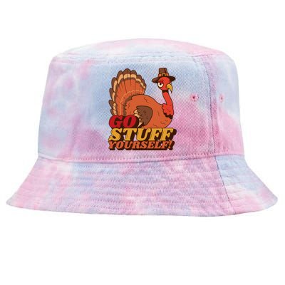 Go Stuff Yourself Funny Thanksgiving Tie-Dyed Bucket Hat