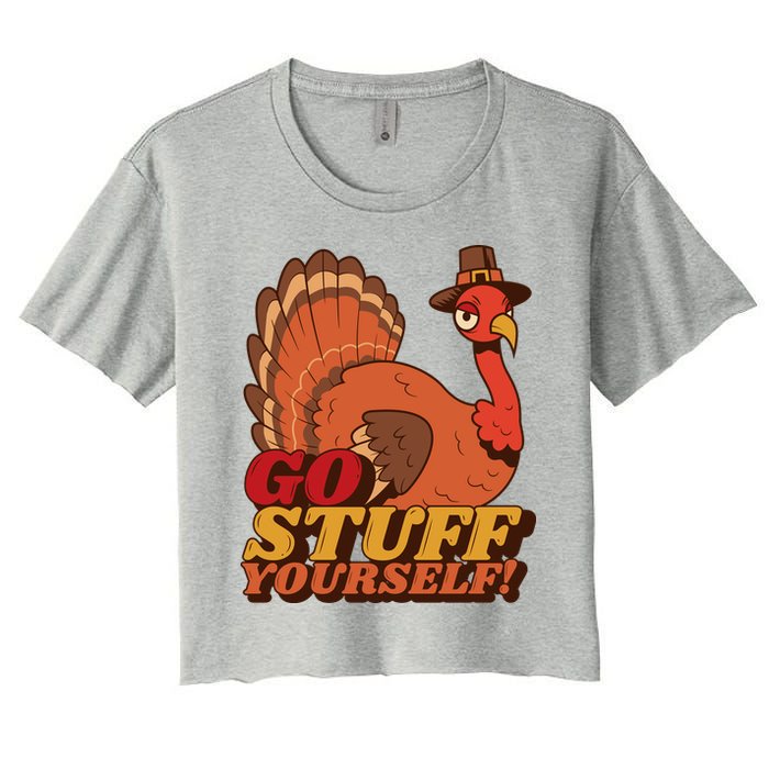 Go Stuff Yourself Funny Thanksgiving Crop Top