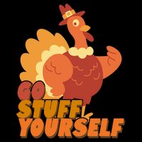 Go Stuff Yourself Funny Thanksgiving Turkey Holiday Drawstring Bag
