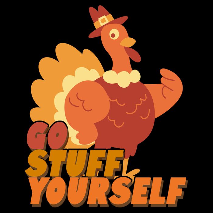 Go Stuff Yourself Funny Thanksgiving Turkey Holiday Drawstring Bag