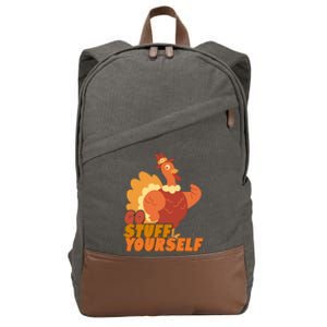 Go Stuff Yourself Funny Thanksgiving Turkey Holiday Cotton Canvas Backpack