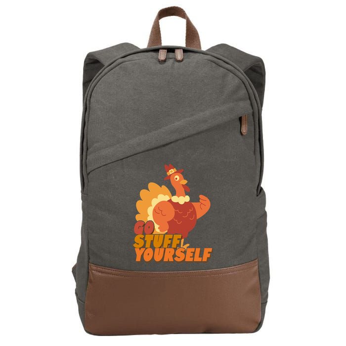 Go Stuff Yourself Funny Thanksgiving Turkey Holiday Cotton Canvas Backpack