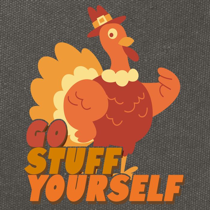 Go Stuff Yourself Funny Thanksgiving Turkey Holiday Cotton Canvas Backpack