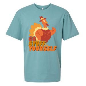 Go Stuff Yourself Funny Thanksgiving Turkey Holiday Sueded Cloud Jersey T-Shirt