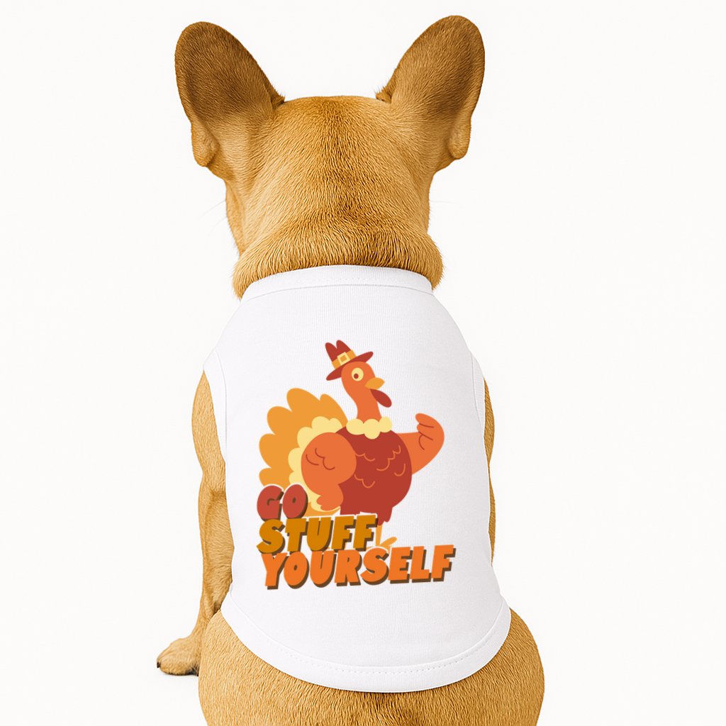 Go Stuff Yourself Funny Thanksgiving Turkey Holiday Doggie Tank