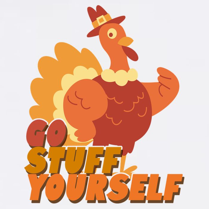 Go Stuff Yourself Funny Thanksgiving Turkey Holiday USA-Made Doggie Bandana