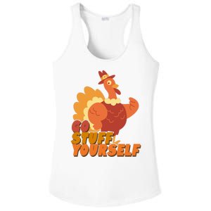 Go Stuff Yourself Funny Thanksgiving Turkey Holiday Ladies PosiCharge Competitor Racerback Tank