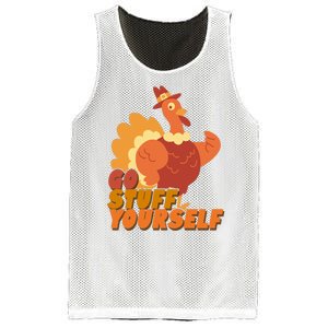 Go Stuff Yourself Funny Thanksgiving Turkey Holiday Mesh Reversible Basketball Jersey Tank