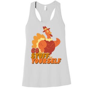 Go Stuff Yourself Funny Thanksgiving Turkey Holiday Women's Racerback Tank