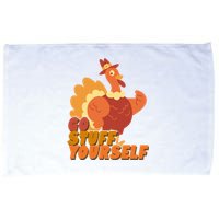 Go Stuff Yourself Funny Thanksgiving Turkey Holiday Microfiber Hand Towel