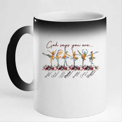 God Say You Are Unique Special Precious Strong Forgiven Gift 11oz Black Color Changing Mug