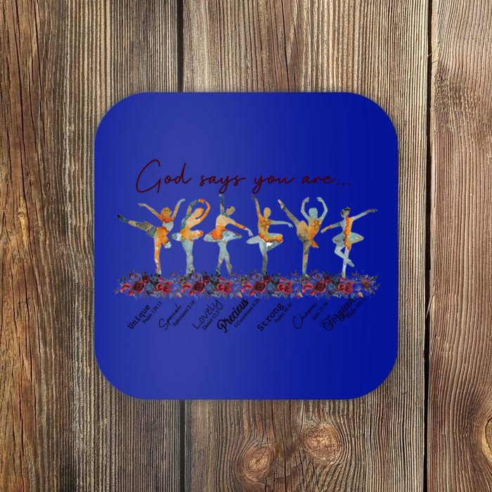 God Say You Are Unique Special Precious Strong Forgiven Gift Coaster