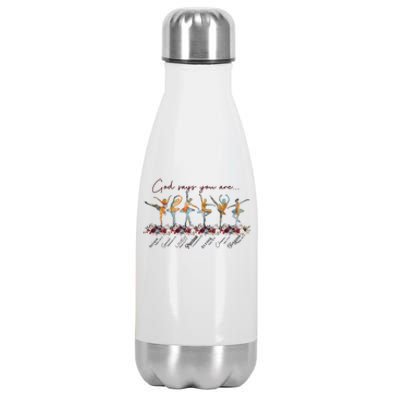 God Say You Are Unique Special Precious Strong Forgiven Gift Stainless Steel Insulated Water Bottle