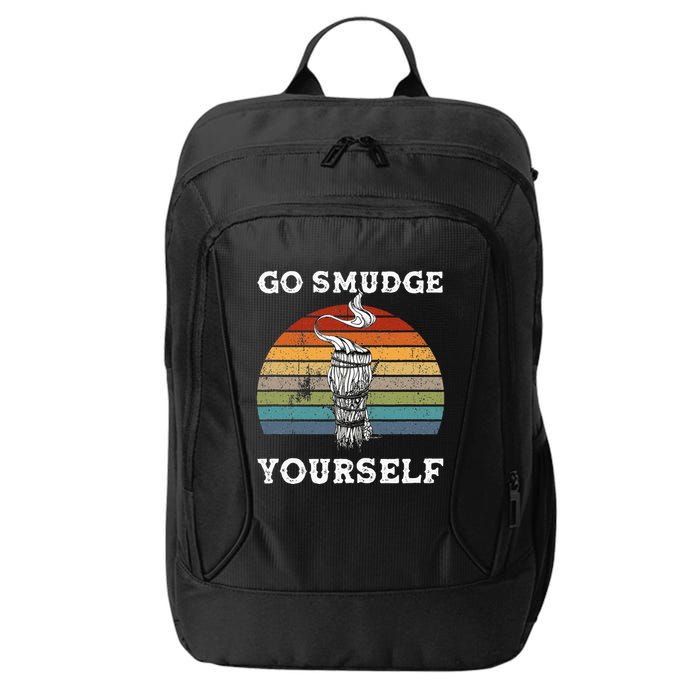 Go Smudge Yourself Smudging Feather Funny Sage Bundle City Backpack