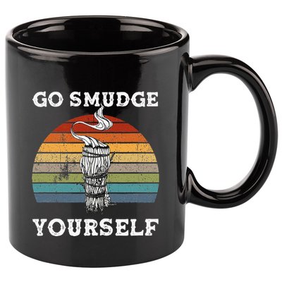 Go Smudge Yourself Smudging Feather Funny Sage Bundle 11oz C Handle Ceramic Mug