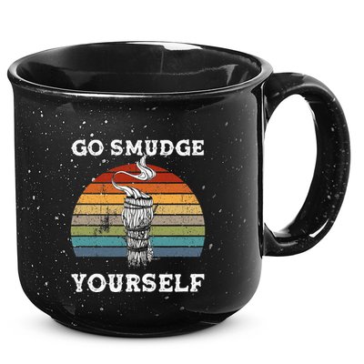 Go Smudge Yourself Smudging Feather Funny Sage Bundle 15oz Campfire Ceramic Mug