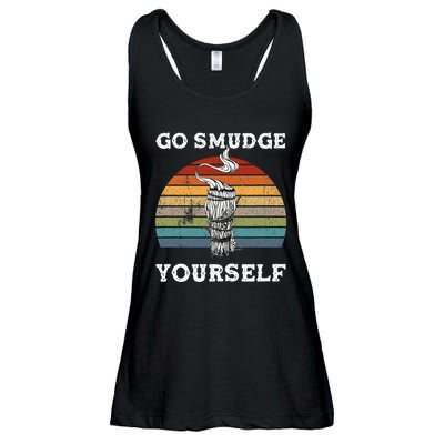 Go Smudge Yourself Smudging Feather Funny Sage Bundle Ladies Essential Flowy Tank