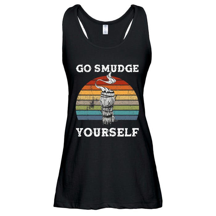 Go Smudge Yourself Smudging Feather Funny Sage Bundle Ladies Essential Flowy Tank