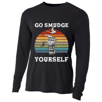 Go Smudge Yourself Smudging Feather Funny Sage Bundle Cooling Performance Long Sleeve Crew