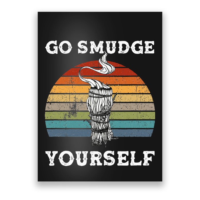 Go Smudge Yourself Smudging Feather Funny Sage Bundle Poster