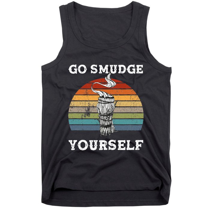 Go Smudge Yourself Smudging Feather Funny Sage Bundle Tank Top