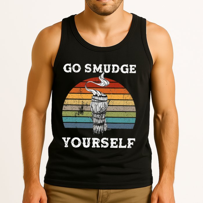 Go Smudge Yourself Smudging Feather Funny Sage Bundle Tank Top