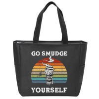 Go Smudge Yourself Smudging Feather Funny Sage Bundle Zip Tote Bag