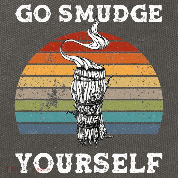 Go Smudge Yourself Smudging Feather Funny Sage Bundle Cotton Canvas Backpack