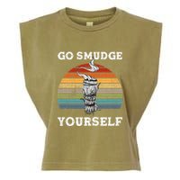 Go Smudge Yourself Smudging Feather Funny Sage Bundle Garment-Dyed Women's Muscle Tee