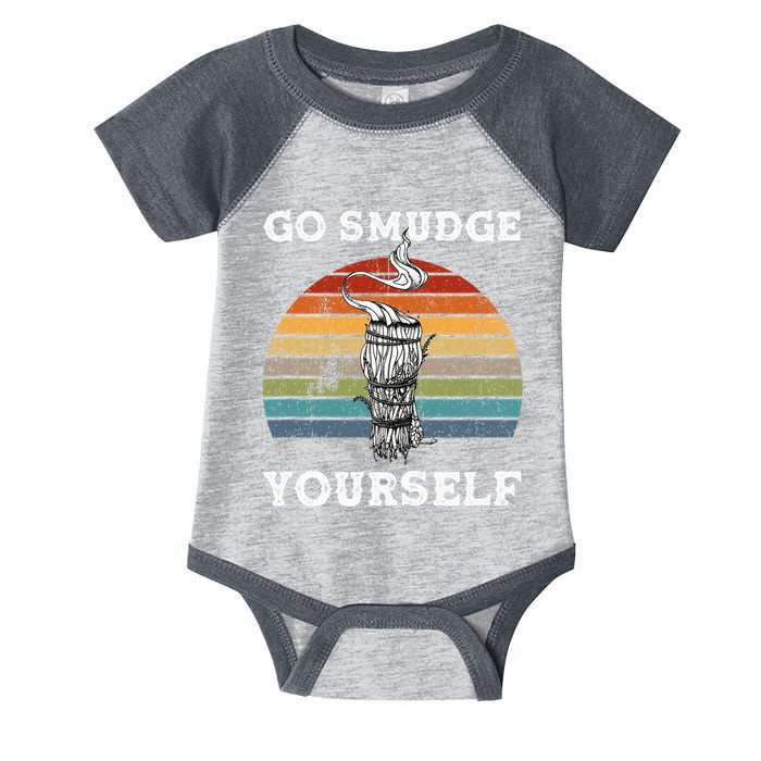 Go Smudge Yourself Smudging Feather Funny Sage Bundle Infant Baby Jersey Bodysuit